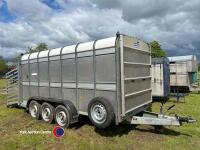 Ifor Williams TA510 14ft tri-axle cattle trailer, good brakes & lights