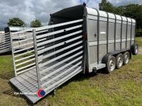Ifor Williams TA510 14ft tri-axle cattle trailer, good brakes & lights - 4