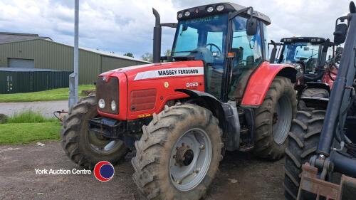 Massey Ferguson 6465 Dynashift 4wd tractor, 2005 reg YX05CTV, 5199 hrs - V5 in office