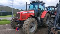 Massey Ferguson 6465 Dynashift 4wd tractor, 2005 reg YX05CTV, 5199 hrs - V5 in office