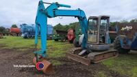 Kobelco 5.5T knuckle boom excavator with blade