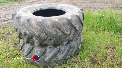 2x Mitas 420/85R24 (16.9R24) tyres 40% - removed tubeless