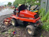 Kubota F3060 outfront diesel rotary mower, new battery deck belt and deck barings fitted, 60' rear discharge deck, key in office. - 3