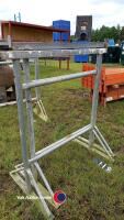 2x galvanised building trestles - 3
