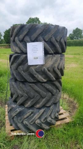 4x Starco dumper/loader tyres 405/70R20, 70% remaining all tyres are checked and tested ready for work, loadall, dumper etc.