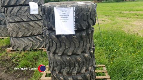 4x Bobcat/Skidsteer 12-16.5 tyres 60%, to suit Bobcat, Skidsteer etc, good and tested ready to fit