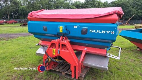 Sulky X36 fertiliser spreader c/w Tribond 3D headland, 18-28m spreading, 2012, control box in office
