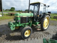 John Deere 2250 2wd tractor, set of front wafer weights, c/w 13.6R38 wheels and 9.5 row crops, 4337 hours, F161 CKH - 2