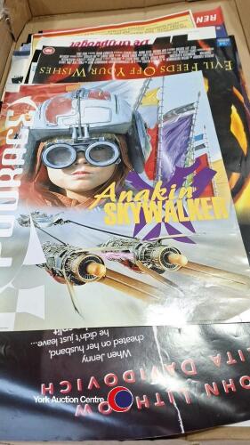 A box of ex video rental shop posters - 4