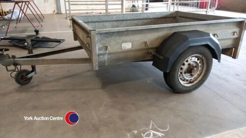 6' x 4' Scaling heavy duty galvanised single axle car trailer, very good condition