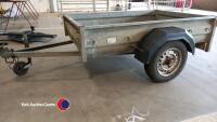 6' x 4' Scaling heavy duty galvanised single axle car trailer, very good condition
