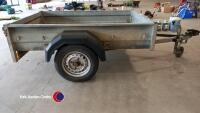 6' x 4' Scaling heavy duty galvanised single axle car trailer, very good condition - 3
