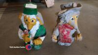 Pair of garden Womble ornaments