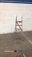 Metal B and Q Platform, plus wooden step ladder - 4