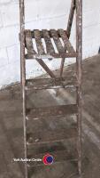 Metal B and Q Platform, plus wooden step ladder - 5