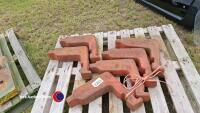 6 x original David Brown tractor weights - 2