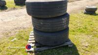 3 x Michelin 385-65-22.5 super single wheel & tyres