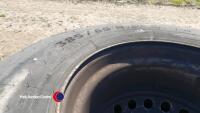 3 x Michelin 385-65-22.5 super single wheel & tyres - 3