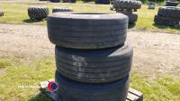 3 x Michelin 385-65-22.5 super single wheel & tyres - 5