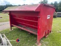 Portequip double sided ad lib beef feeder, 2.5m wide x 1.7m deep x 1.6m tall, circa 4 years old, rarely used