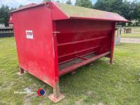 Portequip double sided ad lib beef feeder, 2.5m wide x 1.7m deep x 1.6m tall, circa 4 years old, rarely used - 2
