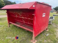 Portequip double sided ad lib beef feeder, 2.5m wide x 1.7m deep x 1.6m tall, circa 4 years old, rarely used - 3