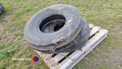 Pair Maxitrac 10x16 tractor front tyres
