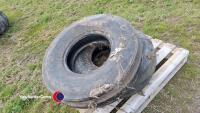 Pair Maxitrac 10x16 tractor front tyres - 2
