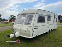 2000 Buccaneer Cruiser twin axle 4 berth caravan, nice condition, every thing works, no fridge, key in office - 2