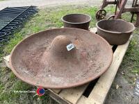3 x cast iron pig troughs - 2