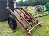 Antique cart axle and wheels - 2