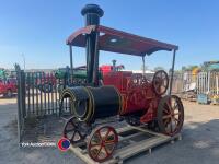 48 volt drivable electric replica steam engine and battery changer, quantity of spares and other items in office