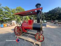48 volt drivable electric replica steam engine and battery changer, quantity of spares and other items in office - 2
