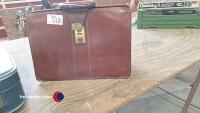 Leather briefcase and small Foxcroft suitcase by Antler - 2