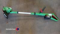 Florabest cordless strimmer complete with charger and blades.