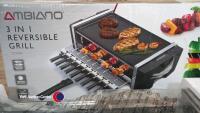 Brand new 3 in 1 reversible grill from Ambiano, 240v - 2