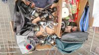 Quantity of Fishing reels & keep nets, rod bag. Reels include Shakespeare, Okama, TCA & Shimano