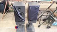 Omnitronic turntable and Linn Helix speakers on stands - 3