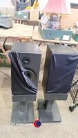 Omnitronic turntable and Linn Helix speakers on stands - 4
