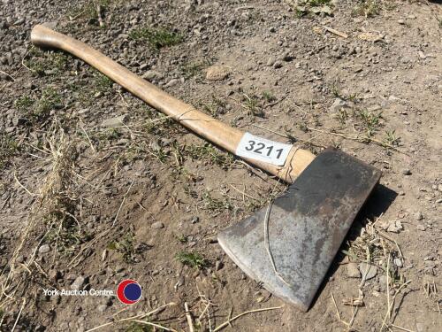Sharpened felling axe stamped BR (British Rail)