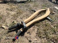 Refurbished wood heavy horse harness hames