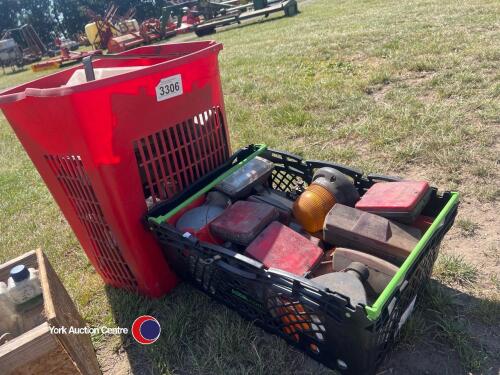 Box of tractor lights and work shop lights