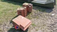 3 terracotta corner corbels - 2