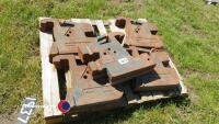 Set of 10 x Renault front tractor weights - 2
