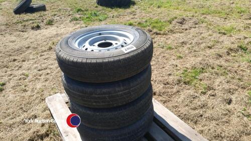 4 x plant trailer tyres 165 R13C 96/94N
