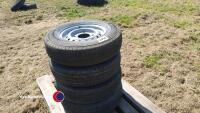 4 x plant trailer tyres 165 R13C 96/94N