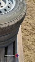 4 x plant trailer tyres 165 R13C 96/94N - 3