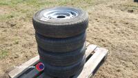 4 x plant trailer tyres 165 R13C 96/94N - 4
