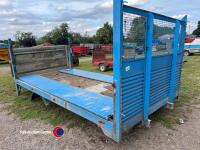 Blue 13ft pickup body with tail lift