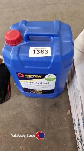 20ltr new Pirtek hydraulic oil 46